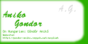 aniko gondor business card